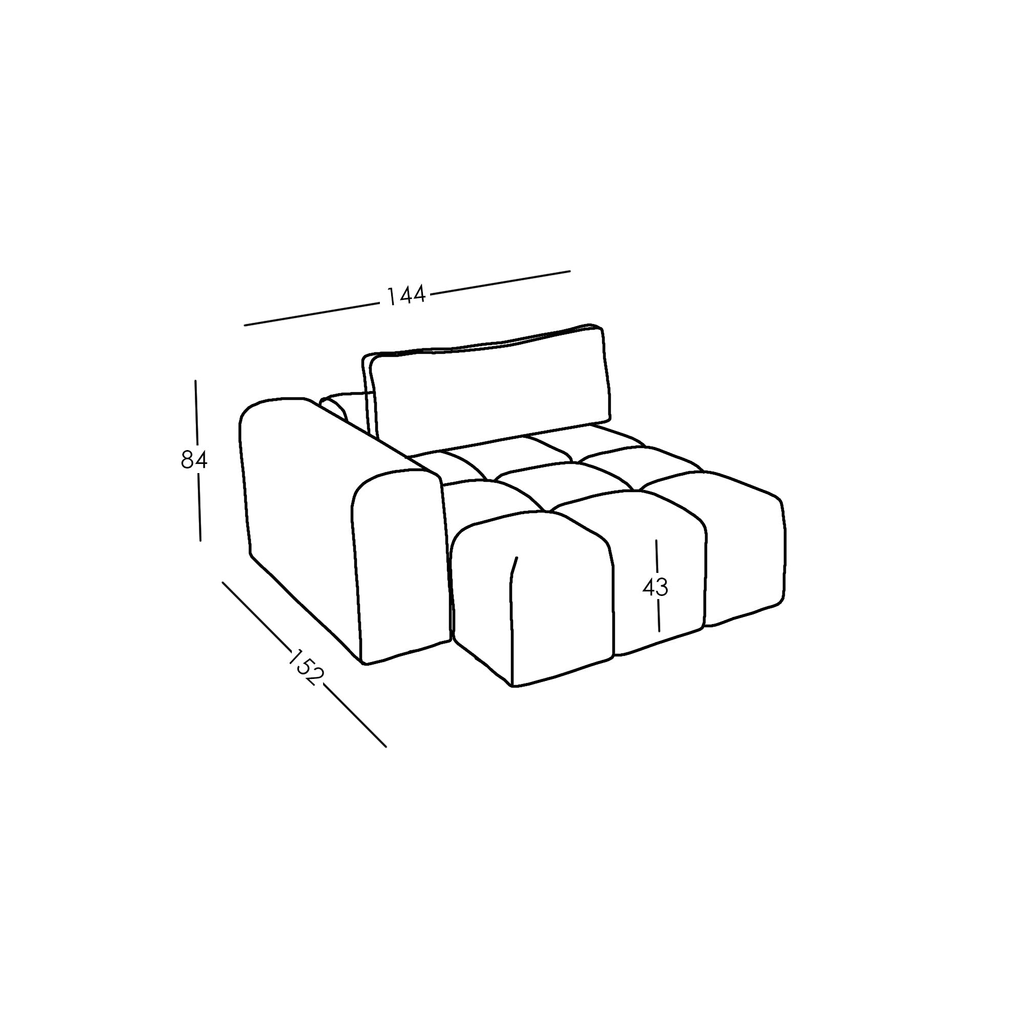 ChaiseLongue Comora (sinistra)