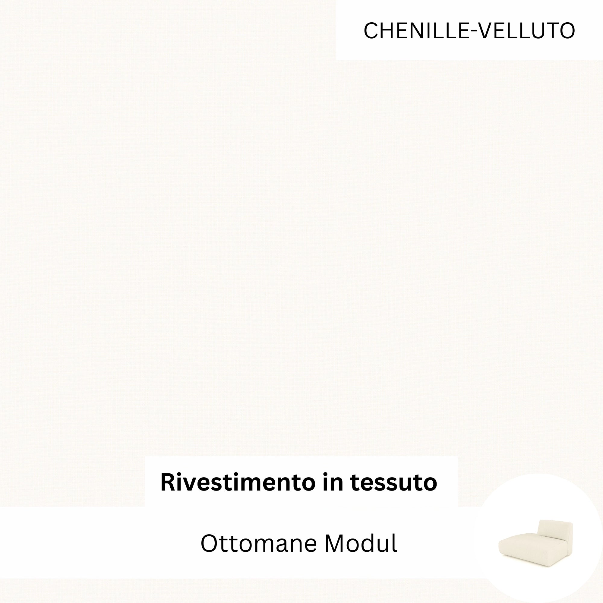 Stoffbezug - Ottomane Modul Ventora (links)