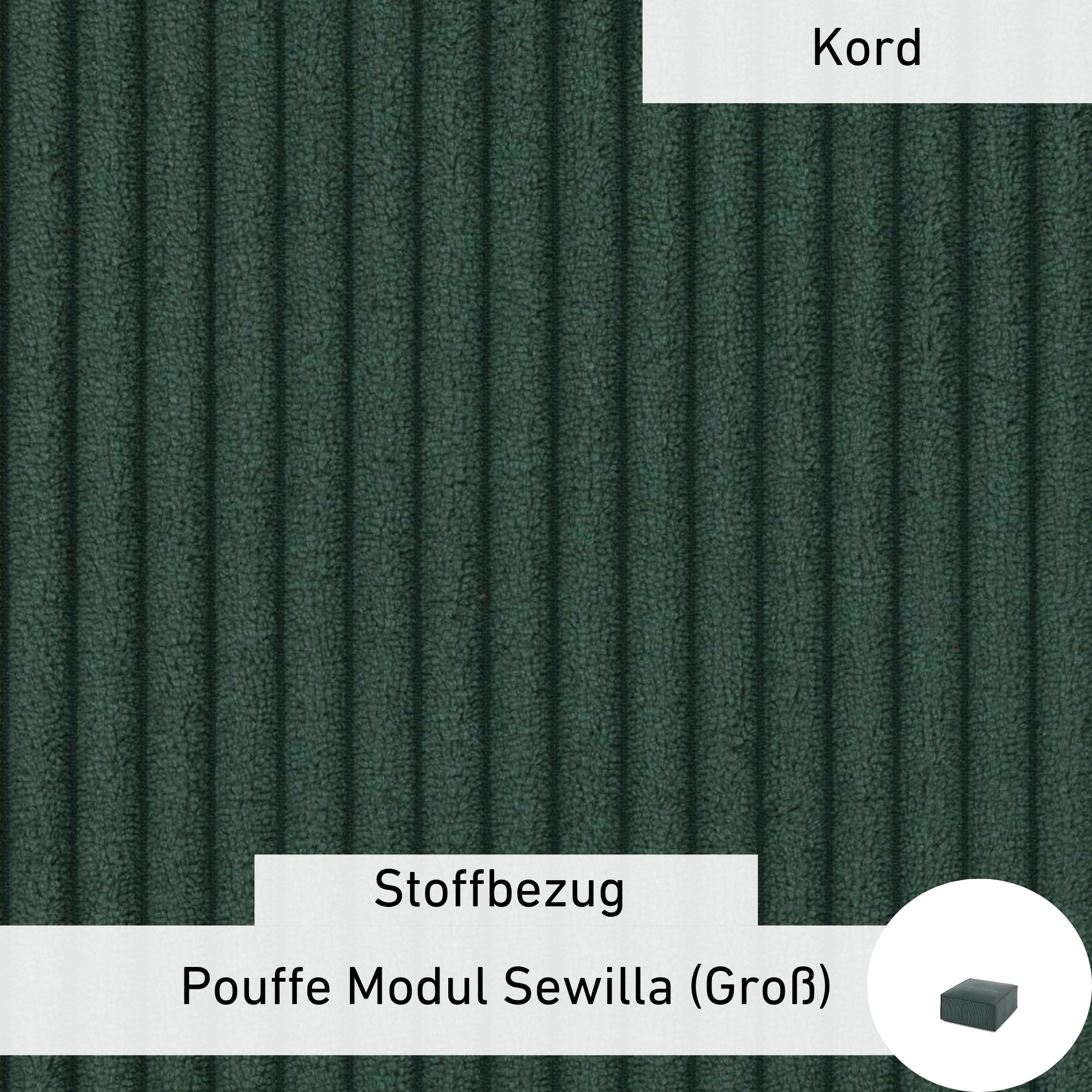 Stoffbezug - Pouffe Modul Sewilla (Groß)