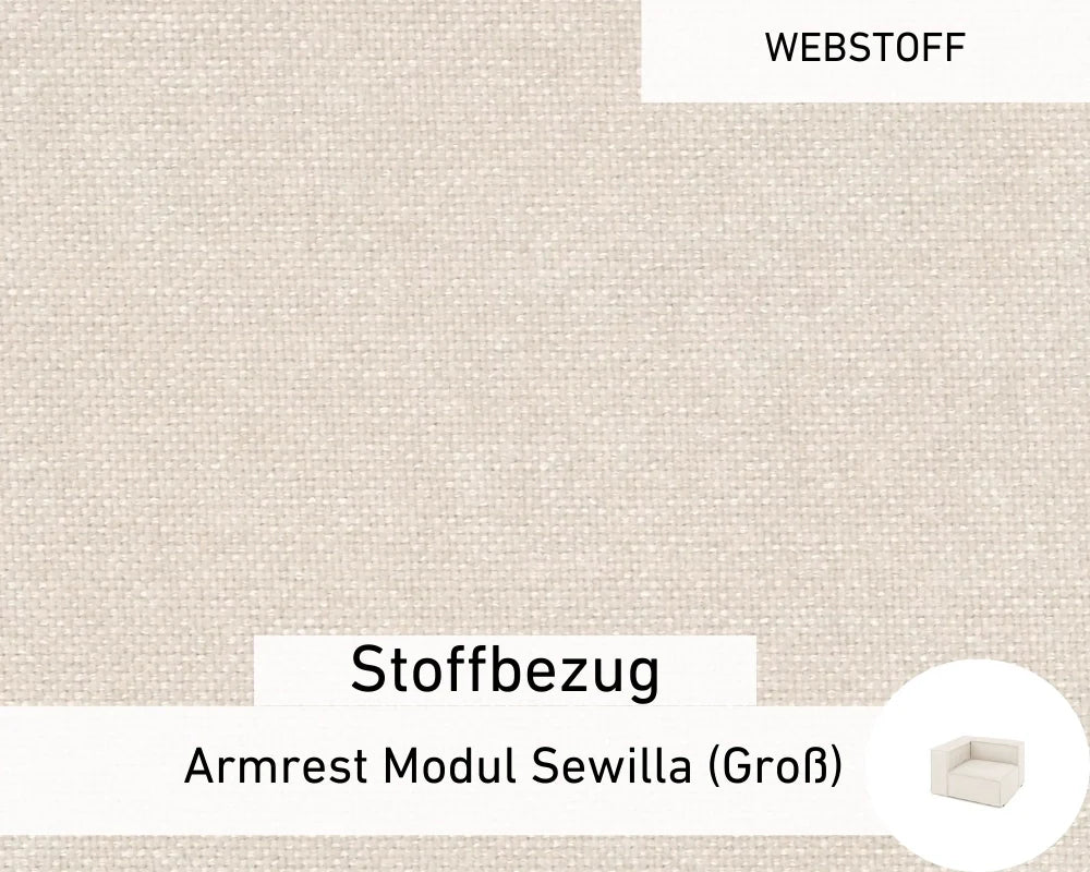 Rivestimento in tessuto - Bracciolo modulare Sewilla (grande)