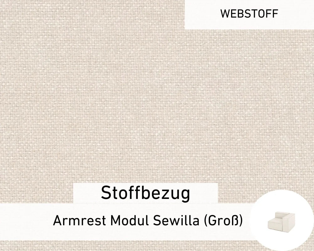 Rivestimento in tessuto - Bracciolo modulare Sewilla (grande)