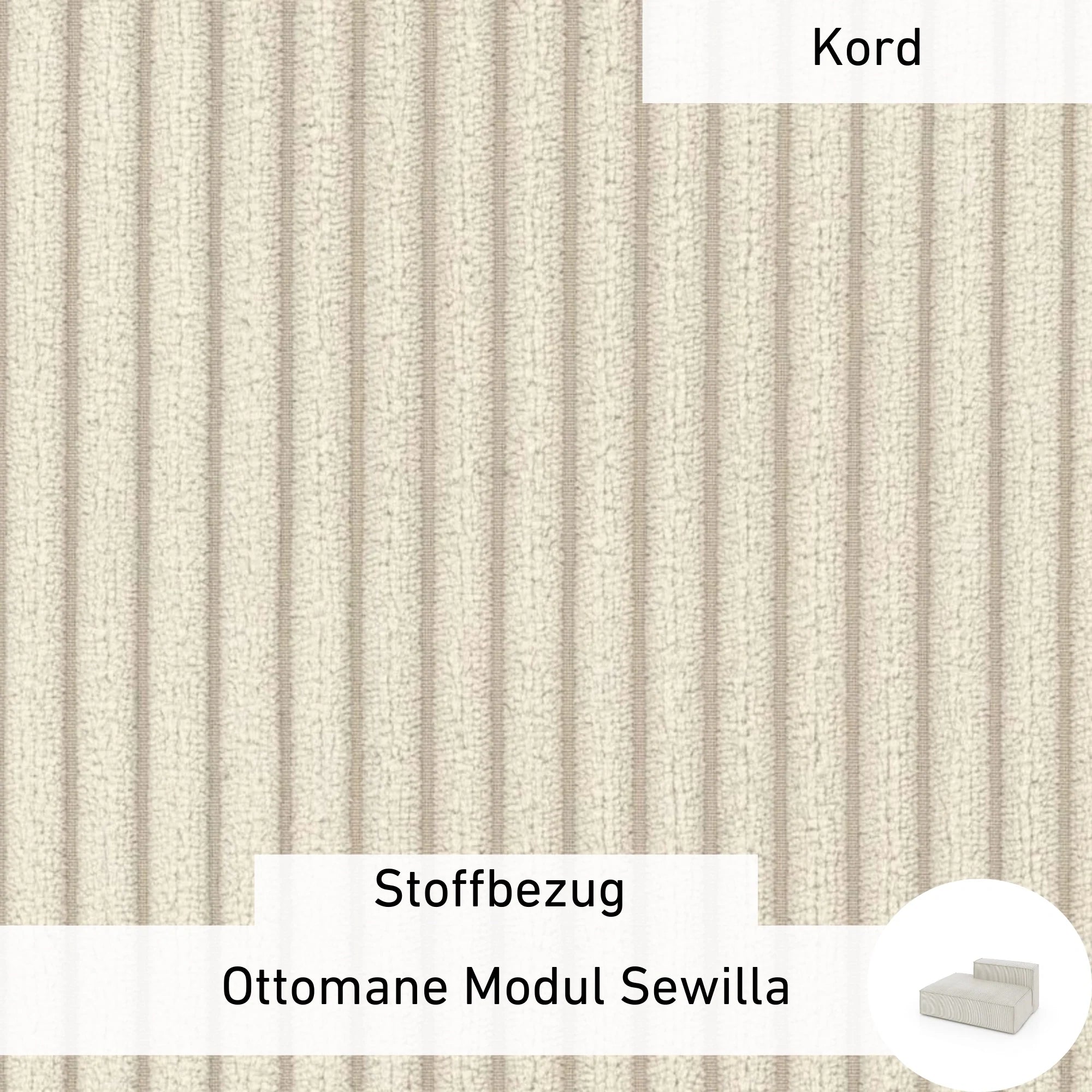 Rivestimento in tessuto - Ottomane Modul Sewilla