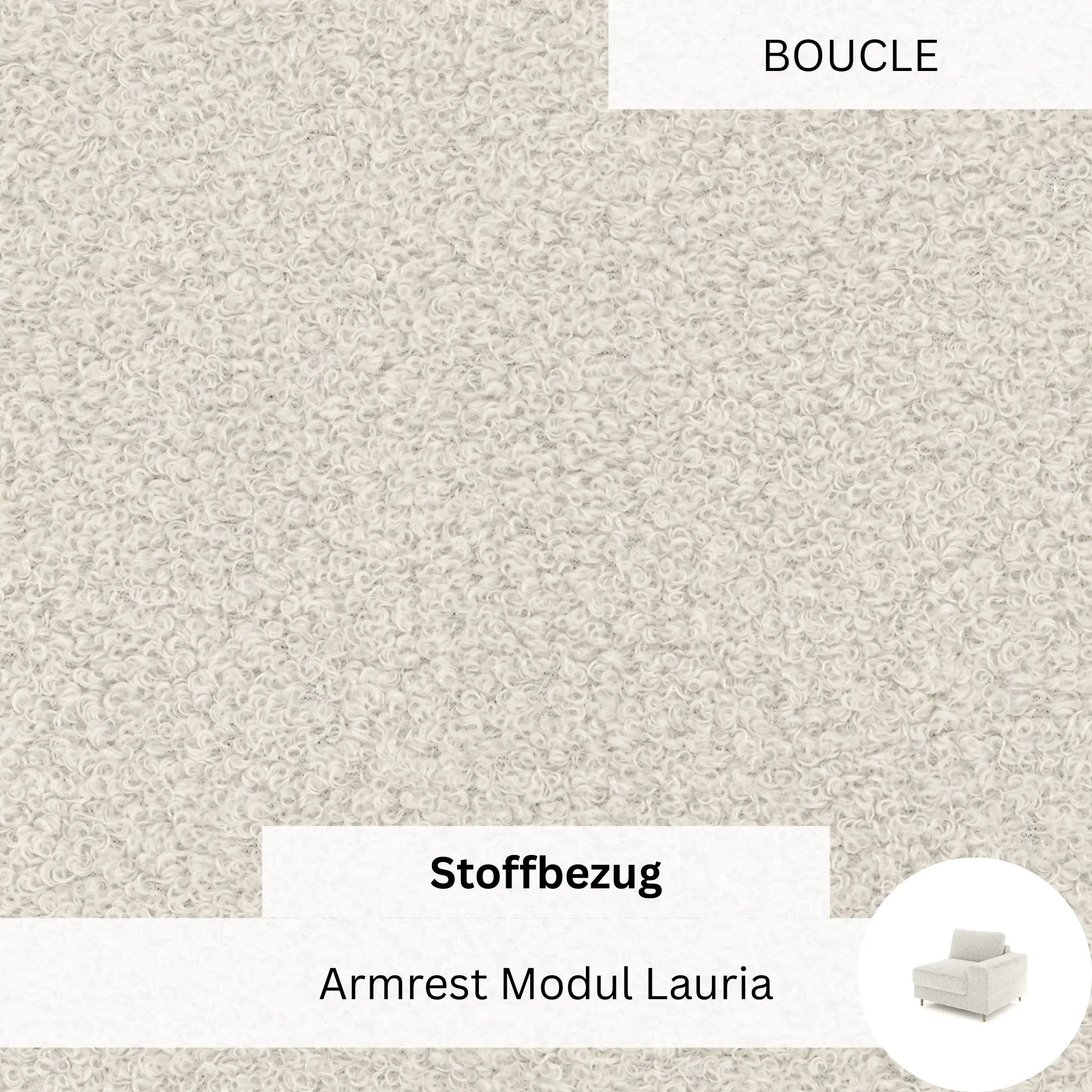 Rivestimento in tessuto - Bracciolo modulare Lauria (destra)