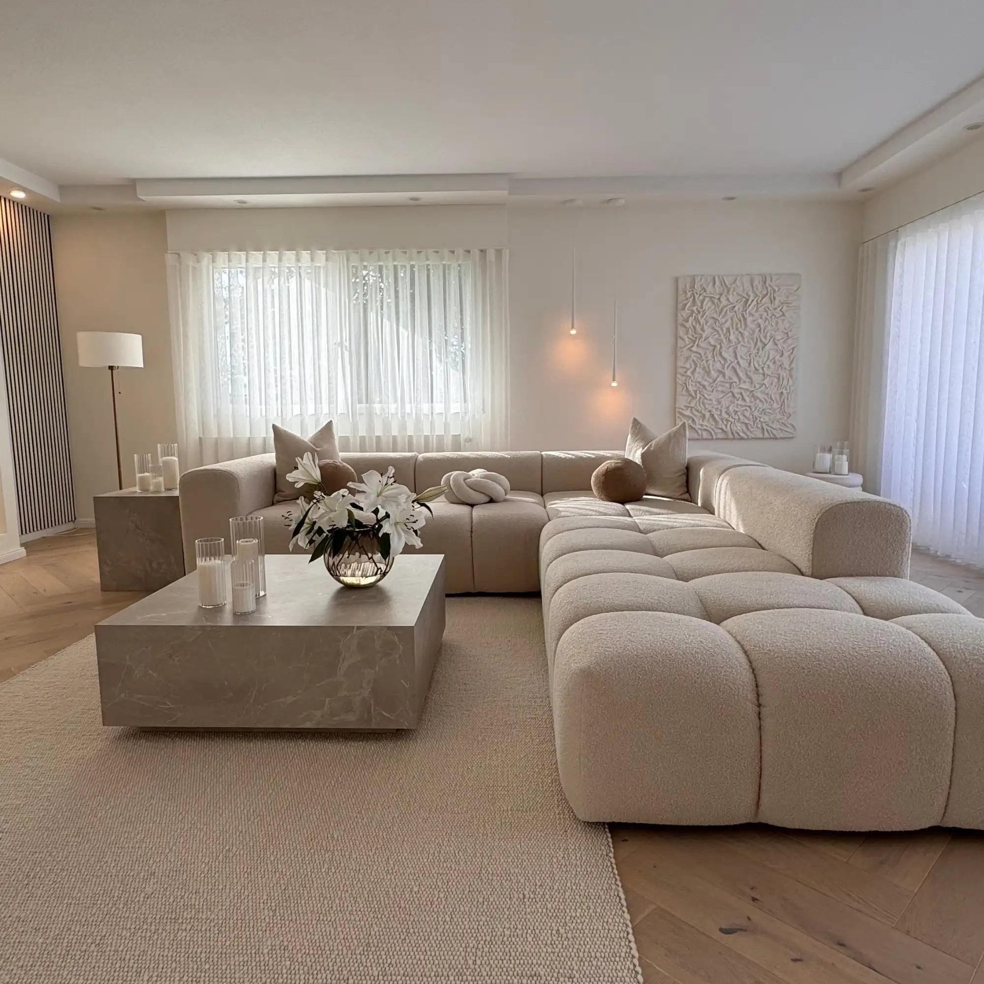 Divano angolare modulare Ottomane Comora