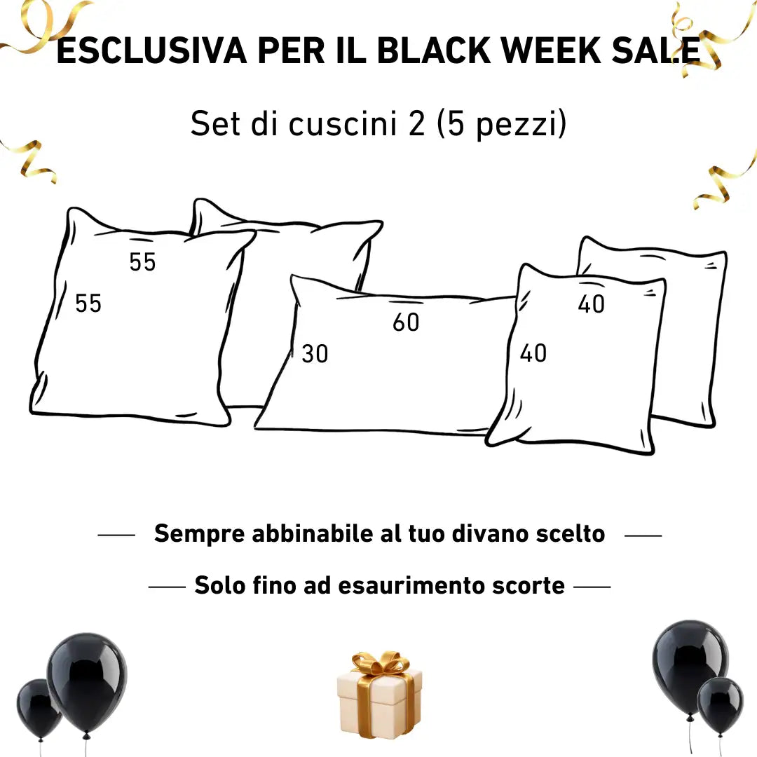 Luxus-Kissenset 2 (5-tlg.) - Black Week Sale